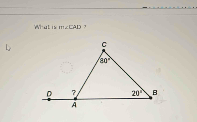 What is m∠ CAD ?