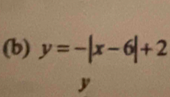 y=-|x-6|+2
y