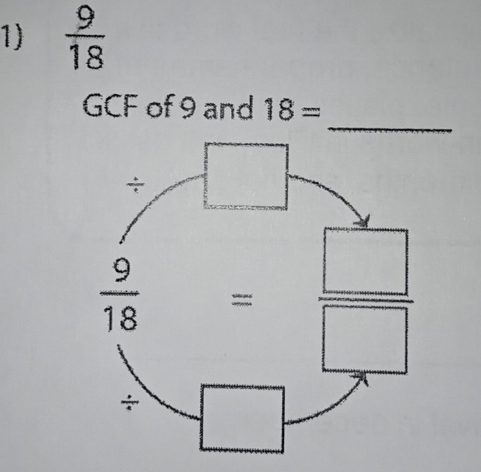  9/18 
GCF of 9 and 18=