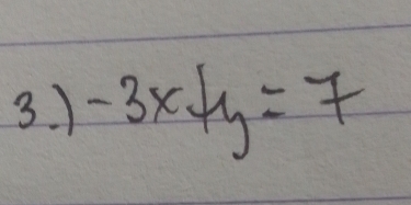 ) -3x+y=7