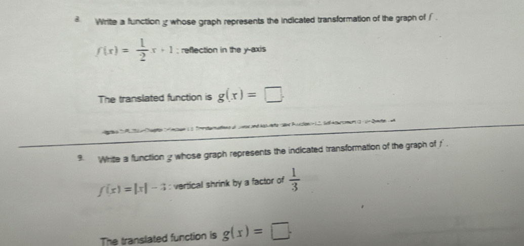 Solved: Write a function g whose graph represents the indicated ...