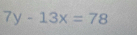 7y-13x=78