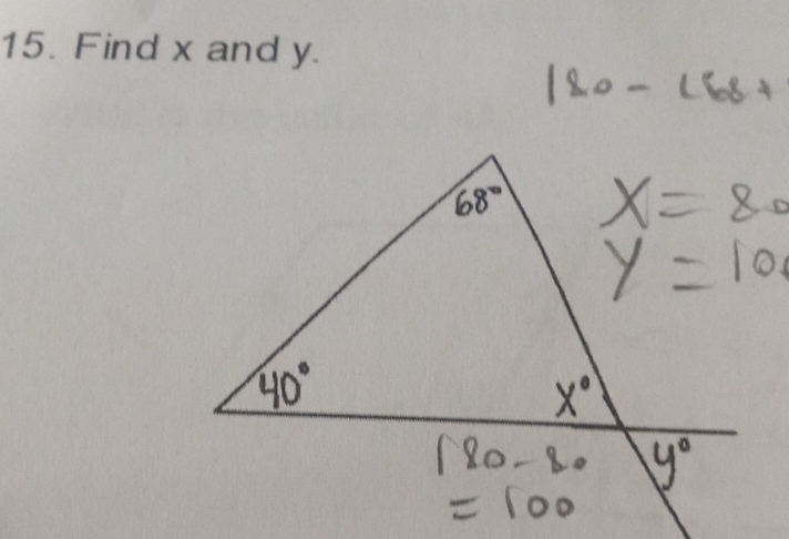 Find x and y.