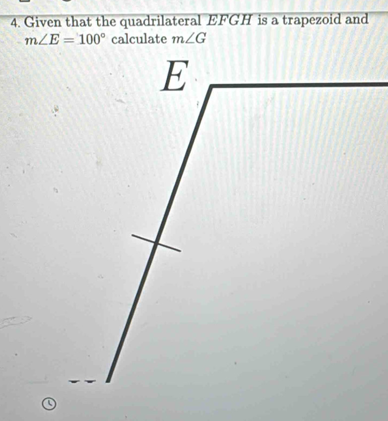 Given that the quadrilateral EFGH is a trapezoid and