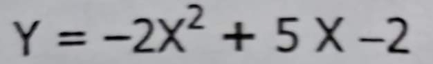 Y=-2X^2+5X-2