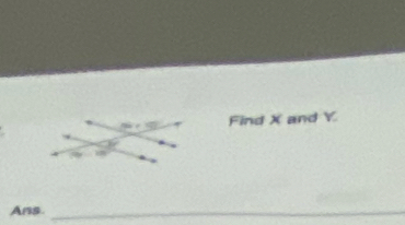 Find X and Y
Ans.