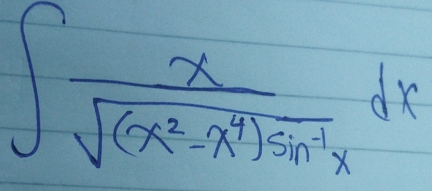 ∈t  x/sqrt((x^2-x^4)sin^4x) dx