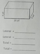 Lateral = 
_ 
Lateral = 
_ 
Total = 
_ 
Total =