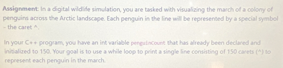 Solved: Assignment: In a digital wildlife simulation, you are tasked ...