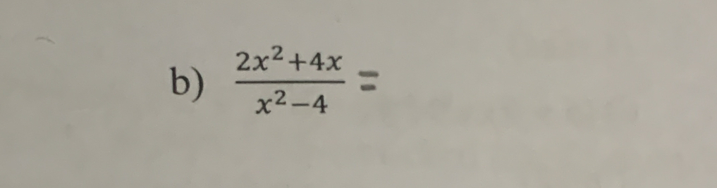  (2x^2+4x)/x^2-4 