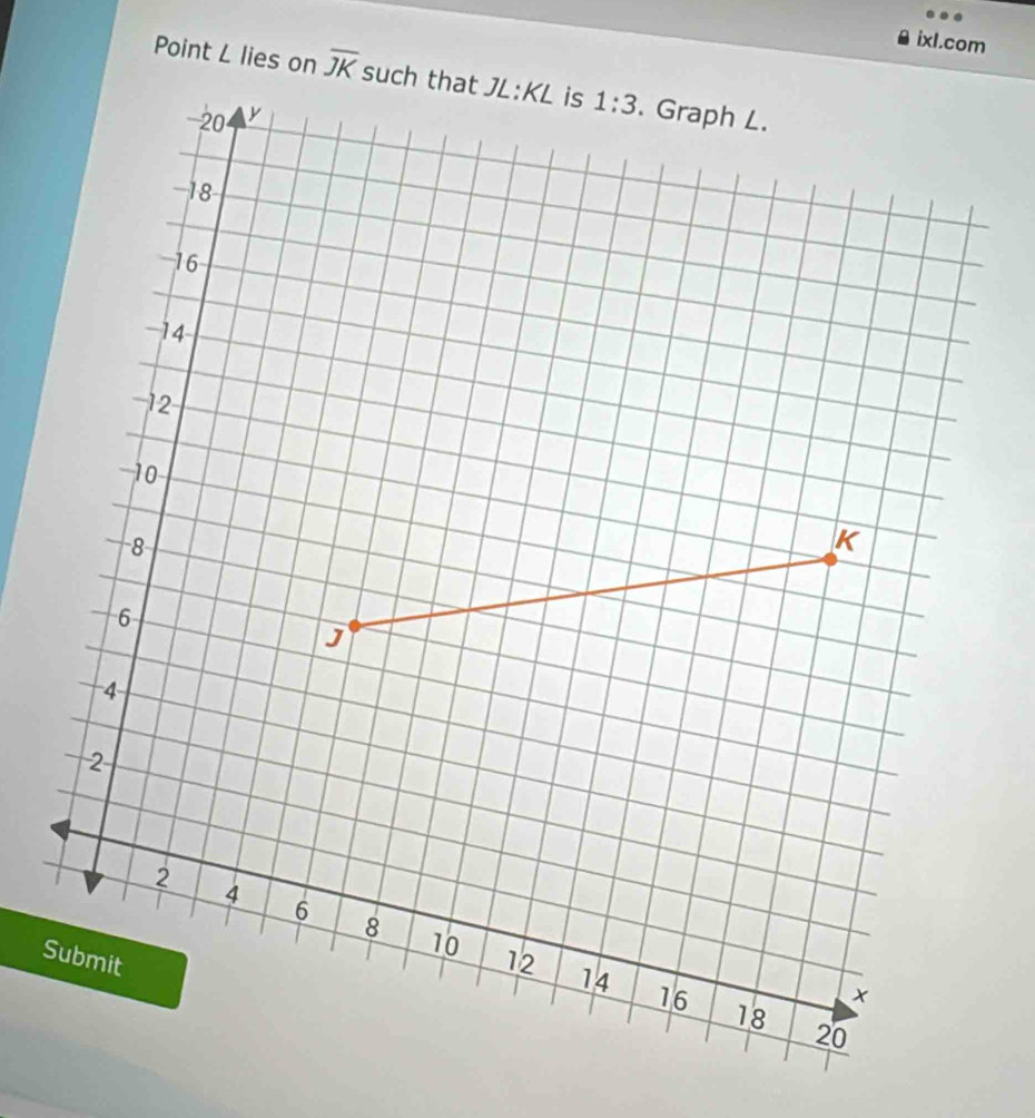 ixl.com
Point L lies on overline JK such th
S