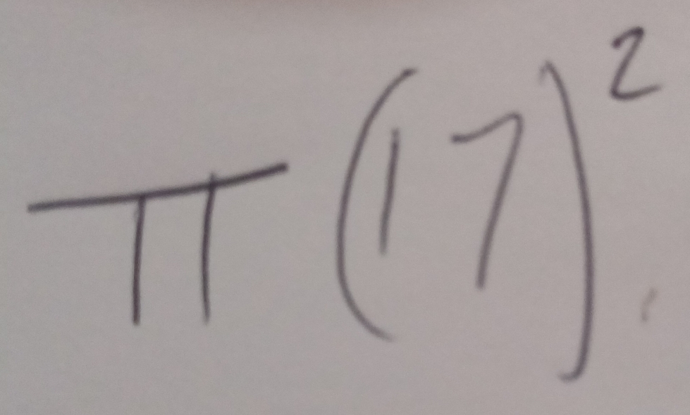 π (17)^2