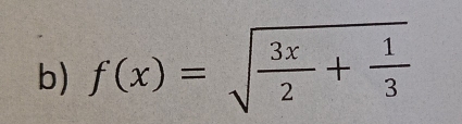 f(x)=sqrt(frac 3x)2+ 1/3 