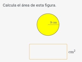 Calcula el área de esta figura.
□ □ cm^3°