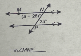 m∠ MNP