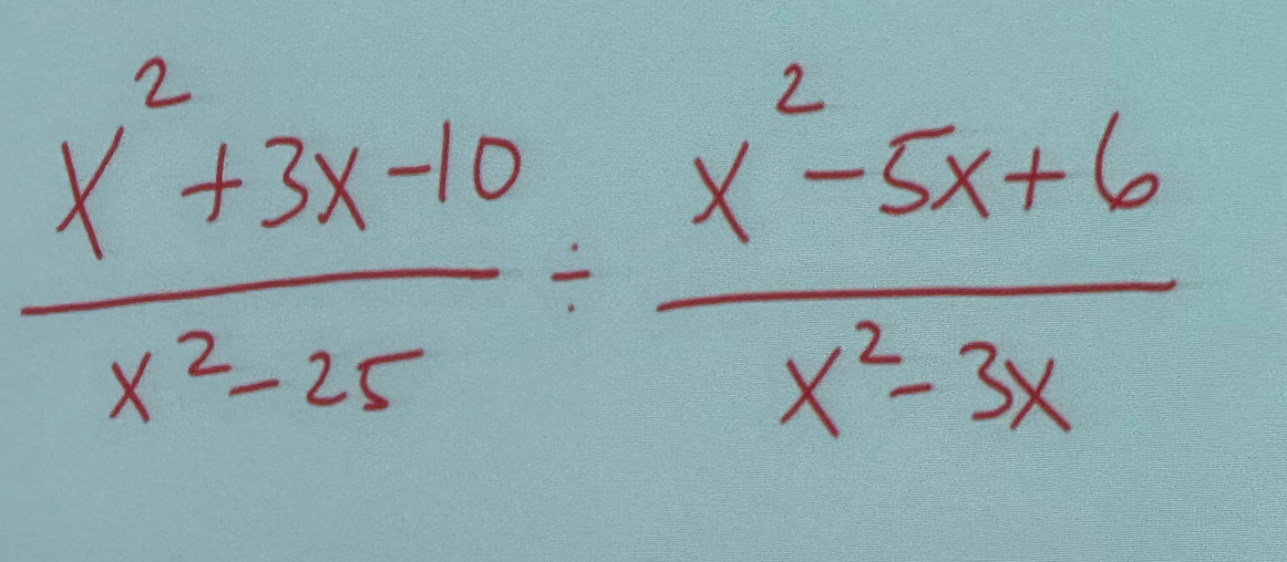  (x^2+3x-10)/x^2-25 - (x^2-5x+6)/x^2-3x 