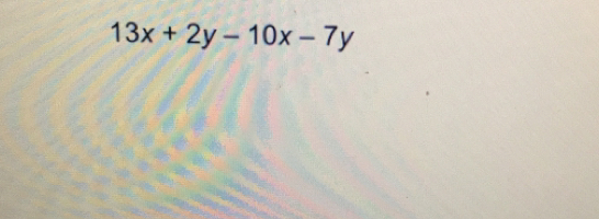 13x+2y-10x-7y