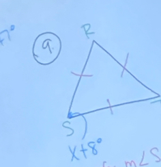 7°
x+8° m∠ S