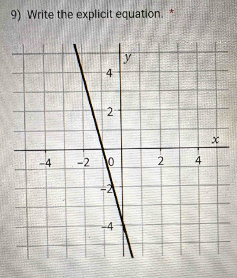 Write the explicit equation. *