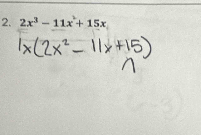 2x³ − 11x + 15x