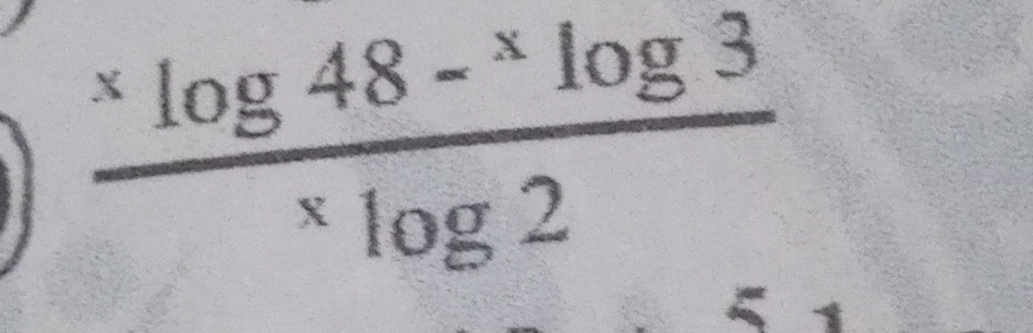 frac ^xlog 48-^xlog 3^xlog 2