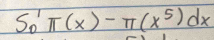 S_0^(1π (x)-π (x^5))dx