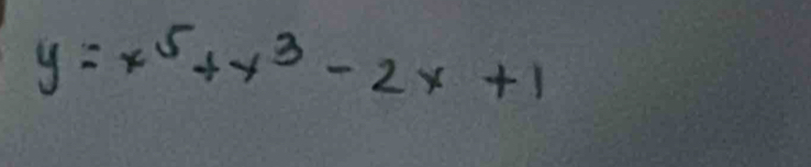 y=x^5+y^3-2x+1