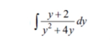 ∈t  (y+2)/y^2+4y dy