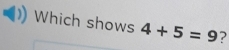 Which shows 4+5=9 ?