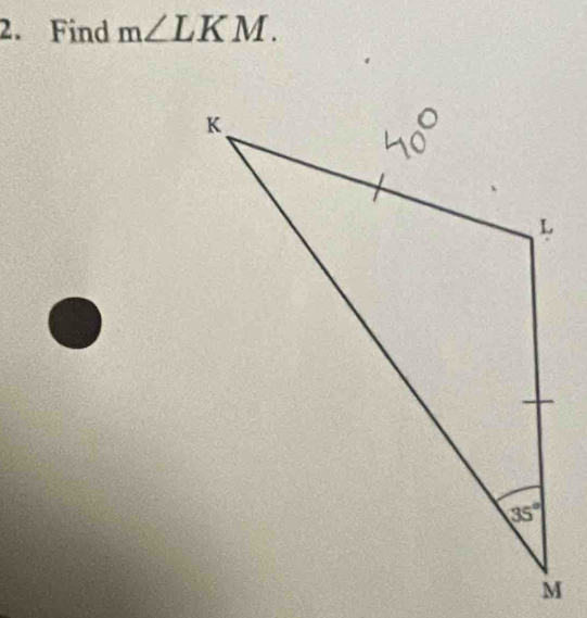 Find m∠ LKM.