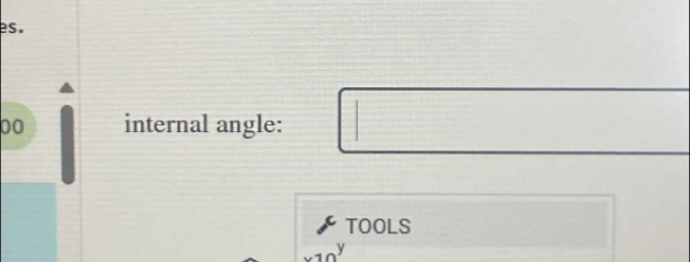 es. 
00 internal angle: 
TOOLS 
y