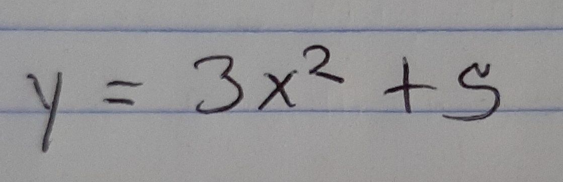 y=3x^2+5