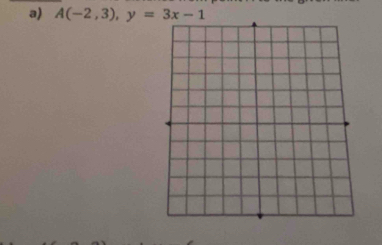 A(-2,3), y=3x-1