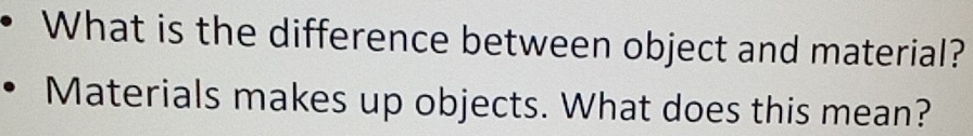 Solved: What is the difference between object and material? Materials ...