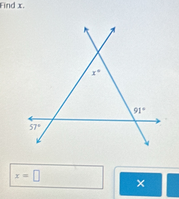 Find x.
x=□
a 4