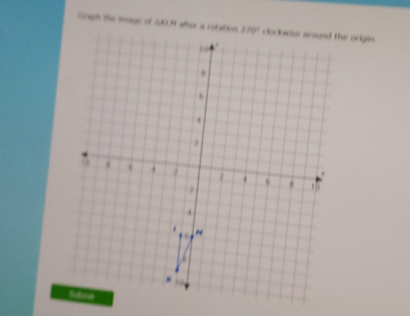 Graph the smage of AKLN after a rotation