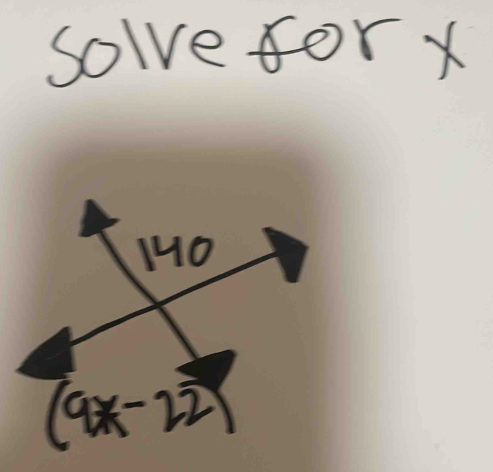 solve for x