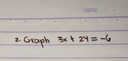 Graph 3x+2y=-6