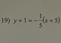 y+1=- 1/5 (x+5)