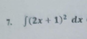 ∈t (2x+1)^2dx