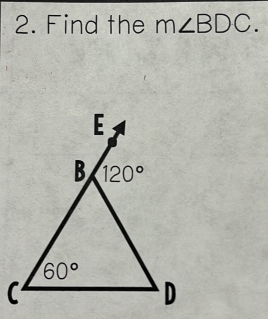 Find the m∠ BDC.