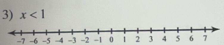 x<1</tex>
-7 -6 -5