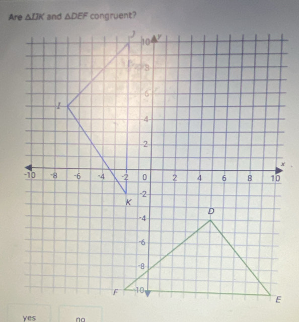 and △ DEF
yes no