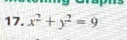 x^2+y^2=9