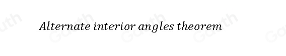 Alternate interior angles theorem