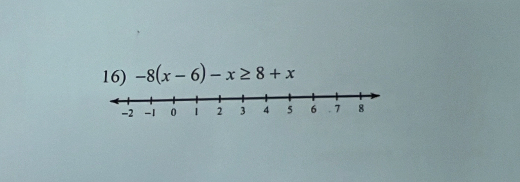 -8(x-6)-x≥ 8+x