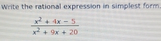 Write the rational expression in simplest form.