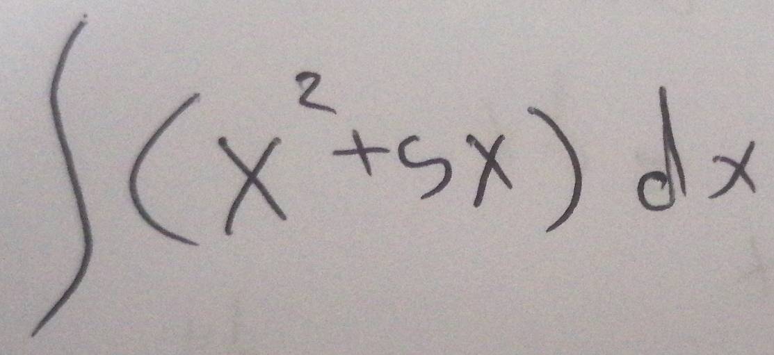 ∈t (x^2+5x)dx