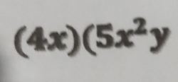 (4x)(5x^2y