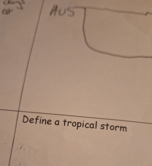 Define a tropical storm